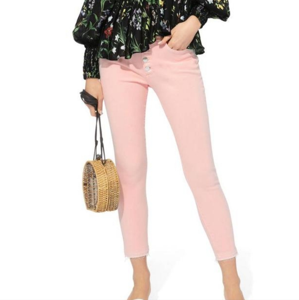 VERONICA BEARD DEBBIE 10" SKINNY PINK JEANS SZ 26